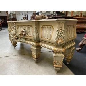 Very Large Carved Wooden Planter 19th Century (166 Cm).