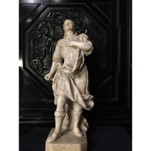 17th Century Roman White Marble Sculpture 