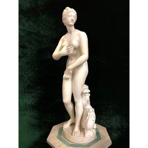 Beautiful 19th-century Alabaster Sculpture Of Venus. (79 Cm)