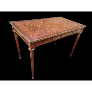 Beautiful Louis XVI Style Coffee Table/desk After Jean-henri Riesener.