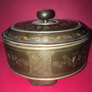 A 17th-century Chinese Copper Box With Inlaid
