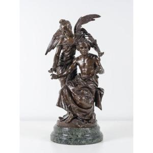 Bronze Sculpture "allegory Of The Arts" By Henri Plé 19thc.