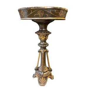 Decorative Planter In Painted Wood, 19th Century Empire Style.