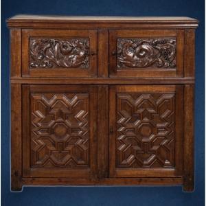 A 17th Century Four-door Oak Cabinet