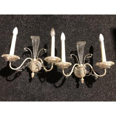 Pair Of 1950s Decorative Wall Sconces