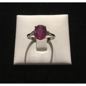 Gold, Ruby And Diamond Ring