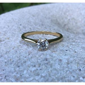 Solitaire Ring, Gold And Diamond (certificate)