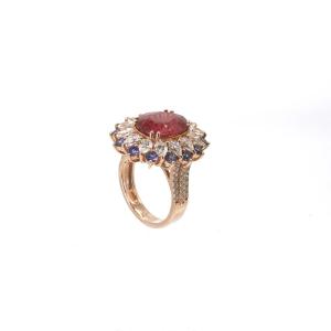 Tourmaline Diamond Pear Sapphire