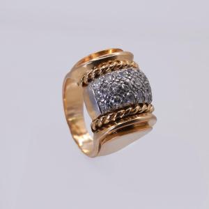 Yellow Gold, Art Deco And Diamond Ring
