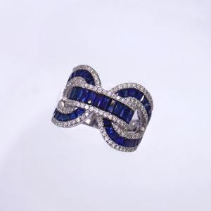 Knot Ring - Calibrated Sapphires And Diamonds