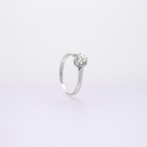 18k White Gold Solitaire