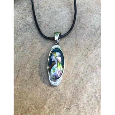 Gold, Enamel And Diamond Pendant