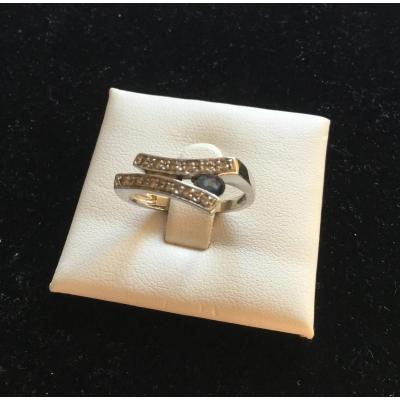 Gold, Sapphire And Diamond Ring