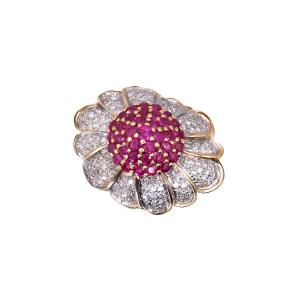 Gold, Ruby And Diamond Ring