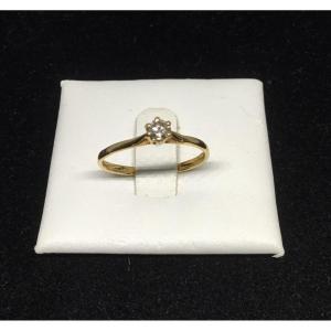 Solitaire Ring, Gold And Diamond