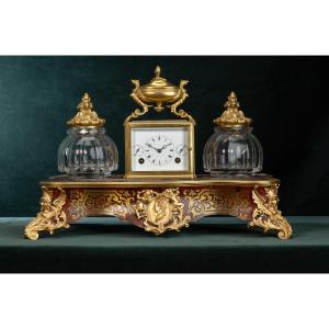 French Writing Set With Clock