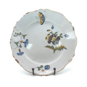 Nevers 18th Century - Floral And Butterfly Motif