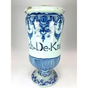 Rouen 18th Century - Around 1730 - Large Canon Pot On Shower Stand - Signed