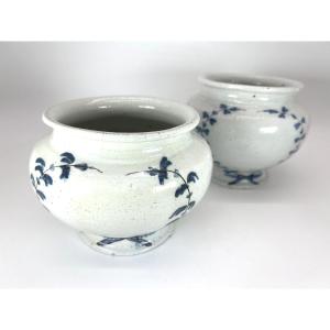 Lille - Late 18th Century - Apothecary - Two Ointment Vases