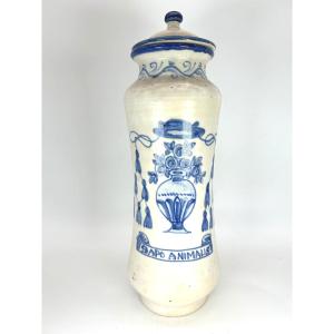 Spain 19th Century - Large Covered Albarello