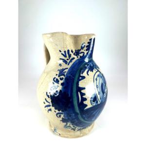Faenza - 15th Century - Alcohol Pitcher - Cartouche With Stylized Decoration