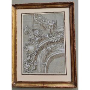 De Ferrari - Baroque Decor - 17th Century Drawing