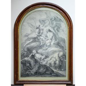 G. Serenario - Agony Christ - Drawing XVIIIth