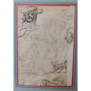 Ec. Fr XVIII - Recto-verso Studies