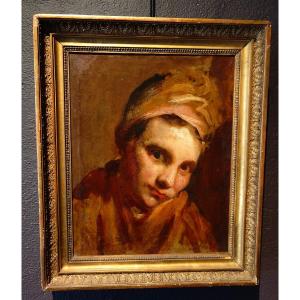 Attri. Crespi 18th Century - Androgynous Portrait