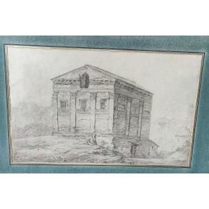 Jombert Drawing - Mausoleum Rome 18th Century