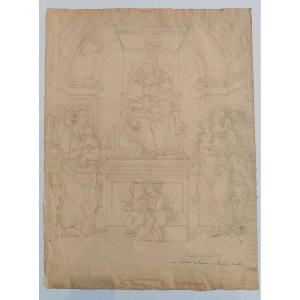 Papety Marseille - Drawing After Perugino