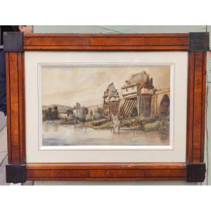 Pont-del-l'arche 1830 - Watercolor