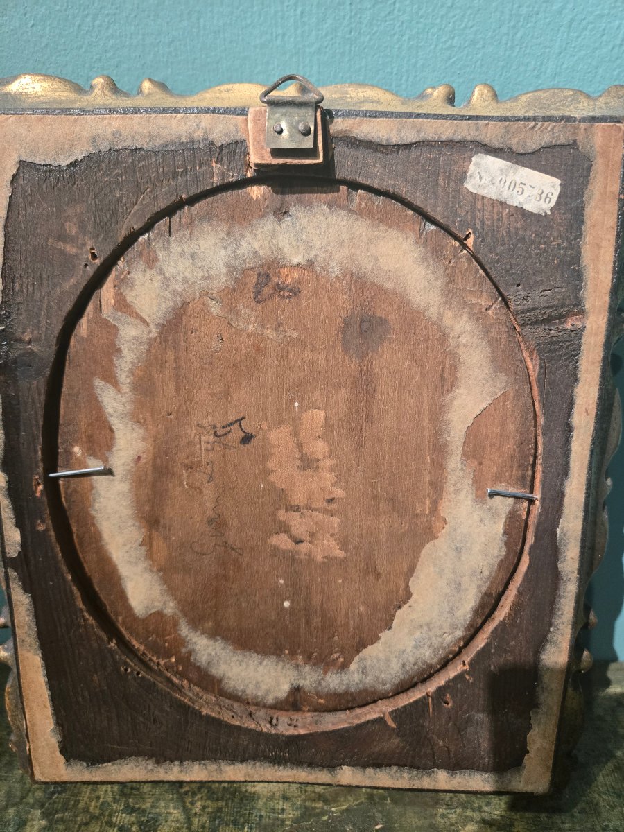 Olio su tavola , San Giovannino, cm 17.5 x 14.5 , scuola fiorentina del XVII secolo-photo-4