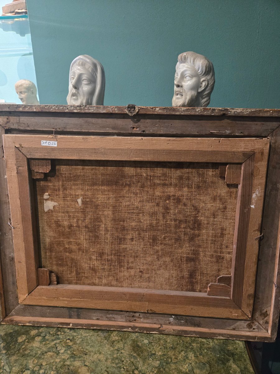 Olio su tela, cm 48 x 36, Apollo e Fetonte, XVIII secolo, buono stato -photo-1