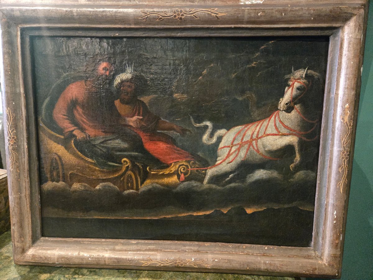 Olio su tela, cm 48 x 36, Apollo e Fetonte, XVIII secolo, buono stato 