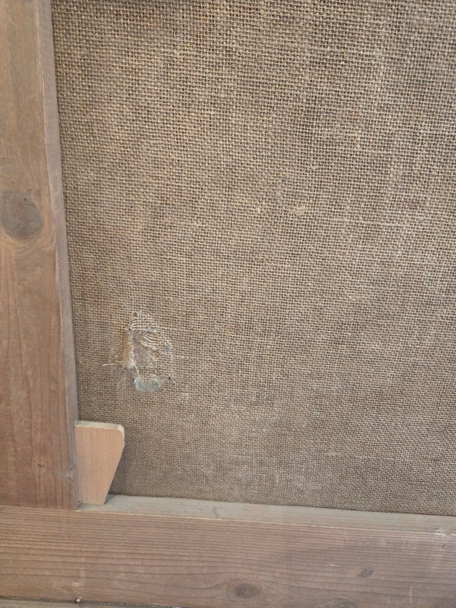 Olio su tela, scena di battaglia, fine XVII secolo, discreto stato conservativo -photo-3
