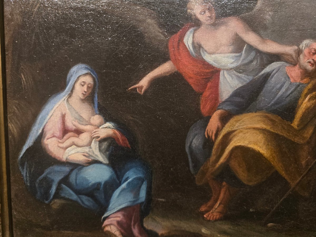 Olio su tela, cm 25 x 35, Il sogno di Giacobbe, Maestro Veneziano del XVIII secolo, ottimo stat-photo-2