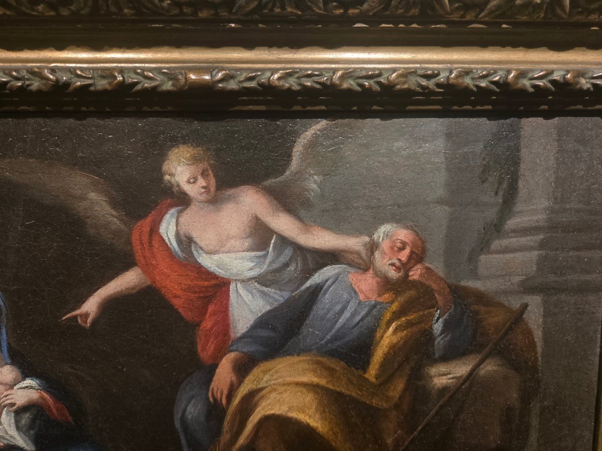 Olio su tela, cm 25 x 35, Il sogno di Giacobbe, Maestro Veneziano del XVIII secolo, ottimo stat-photo-3