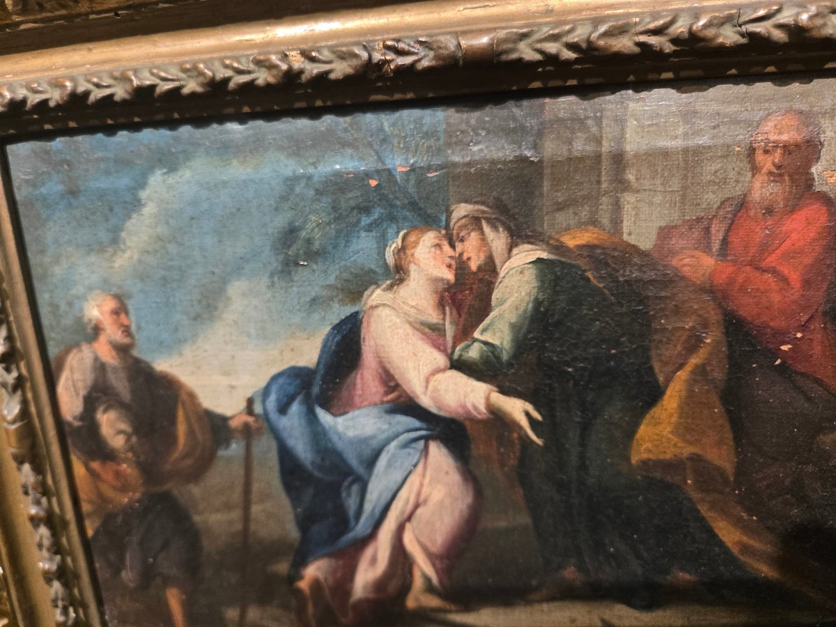 Olio su tela, 34 x 25, Il matrimonio della Vergine, Maestro Veneziano del XVIII secolo, da pul-photo-3