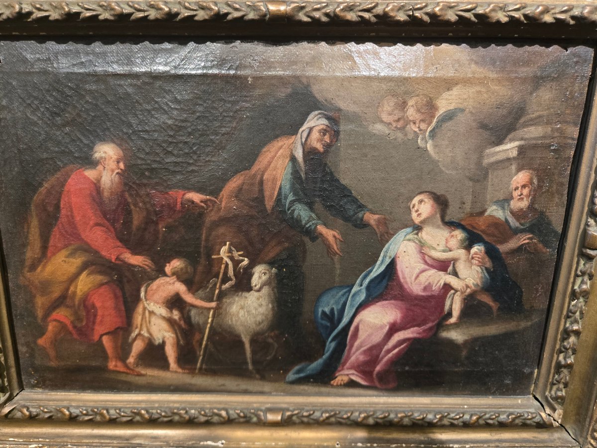 Olio su tela, 34 x 25 cm, Adorazione dei Pastori, Maestro Veneziano del XVIII secolo, buono sta-photo-1