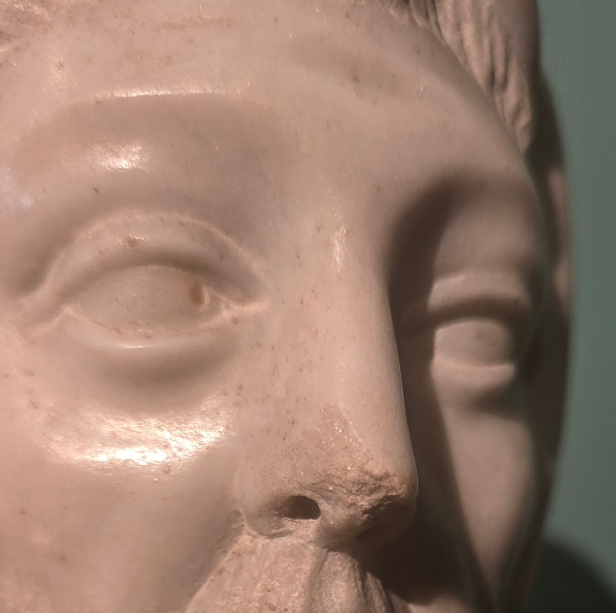 Busto in marmo, raffigurante Filosofo,  h 32 cm , fine del XVIII secolo, ottimo stato-photo-3