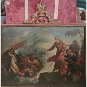 Oil On Canvas, The Crossing Of The Red Sea, 115 X 81 Cm, G.b. Marcola, Verona 1704–1776, Expert Opinion
