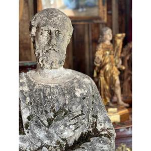 Large Stone Statue Of Saint Joseph