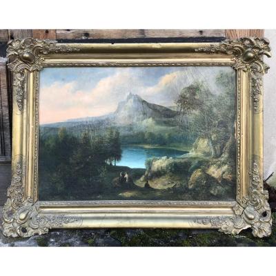 Large Painting XIX - Genre Scene Attributed To Germain Paget