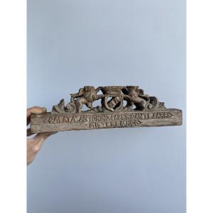 Part Of A Sicilian Cart / Piece Of Sign, Folk Art, Italy, 19th Century