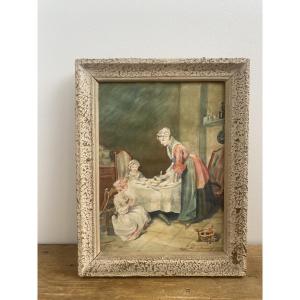 Watercolor, The Grace After Chardin, By Danielle De Pommayrac