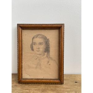 Drawing Of A Young Girl, émile Loubon (1809-1863), Marseille School