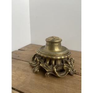 Rococo Louis XV Bronze Inkwell, France 19th Century
