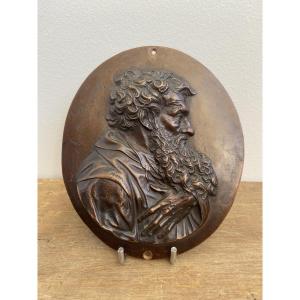Copper Medallion Of St. Peter, France, 19th Century