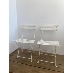 Pair Of Children's Garden Lounge Chairs, France 20th Century